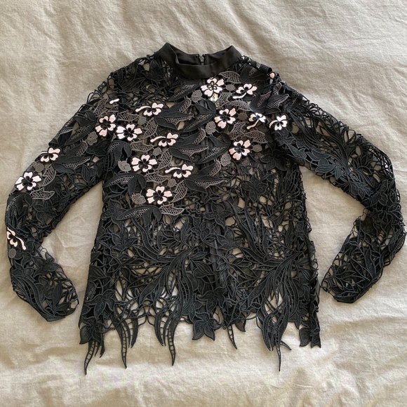 Self Portrait Floral Lace Top - Picture 2 of 7